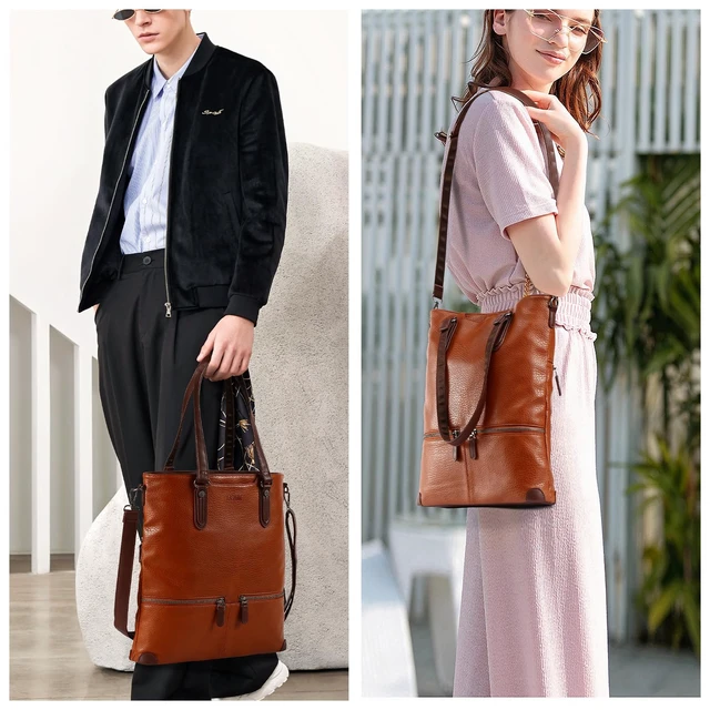 Alt view image 2 of 5 - Laptop Tote Bag, Leather Work Tote for Computer Bag Waterproof Lightweight Shoulder Bag Purse Handbag Crossbody Bag