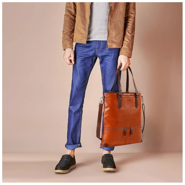 Alt view image 3 of 5 - Laptop Tote Bag, Leather Work Tote for Computer Bag Waterproof Lightweight Shoulder Bag Purse Handbag Crossbody Bag