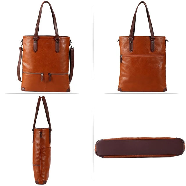 Alt view image 4 of 5 - Laptop Tote Bag, Leather Work Tote for Computer Bag Waterproof Lightweight Shoulder Bag Purse Handbag Crossbody Bag