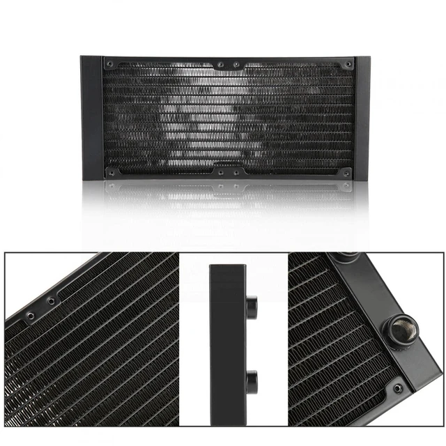 Alt view image 4 of 5 - Joyzan Computer Heat Exchanger, 12 Tubes Cooler Pipe Water Cooling Radiator