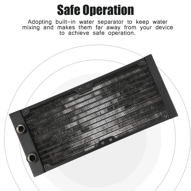 Alt view image 3 of 5 - Joyzan Computer Heat Exchanger, 12 Tubes Cooler Pipe Water Cooling Radiator