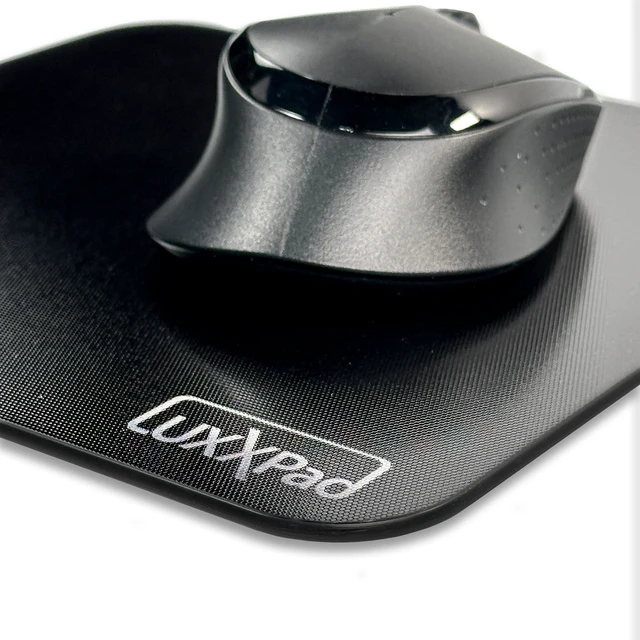 Alt view image 5 of 5 - Glassboard Studio LuxxPad Glass Mouse Pad - Mouse Pad Gaming and Dry Erase Note Taking Pad, Tempered Strong Glass with Rubber Non-Slip Feet for Gaming & Work (Black, 7.5" x 8")