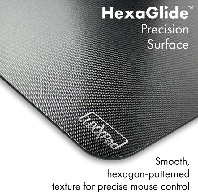 Alt view image 4 of 5 - Glassboard Studio LuxxPad Glass Mouse Pad - Mouse Pad Gaming and Dry Erase Note Taking Pad, Tempered Strong Glass with Rubber Non-Slip Feet for Gaming & Work (Black, 7.5" x 8")