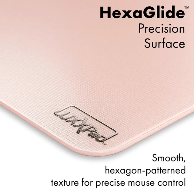 Alt view image 4 of 5 - Glassboard Studio LuxxPad Glass Mouse Pad - Mouse Pad Gaming and Dry Erase Note Taking Pad, Tempered Strong Glass with Rubber Non-Slip Feet for Gaming & Work (Blush Pink, 7.5" x 8")