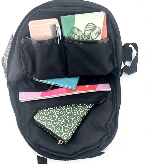 Alt view image 5 of 5 - Gesey-R4T Black White Race Checkered Flag Pattern Casual School Backpack Bag, Laptop Hiking Travel Shoulder Daypack College Bookbag for Men Woman Girls Boys Teens