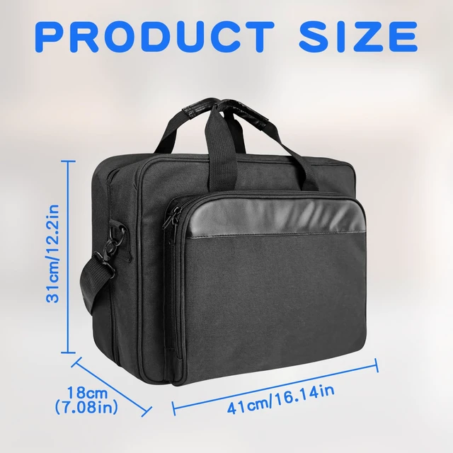 Alt view image 2 of 5 - HarvMax Portable Mobile Printer Storage Bag, Laptop Briefcase, Premium Laptop Case, Holds Up to 17.3-inch Laptop for Travel, Business, Men, Women