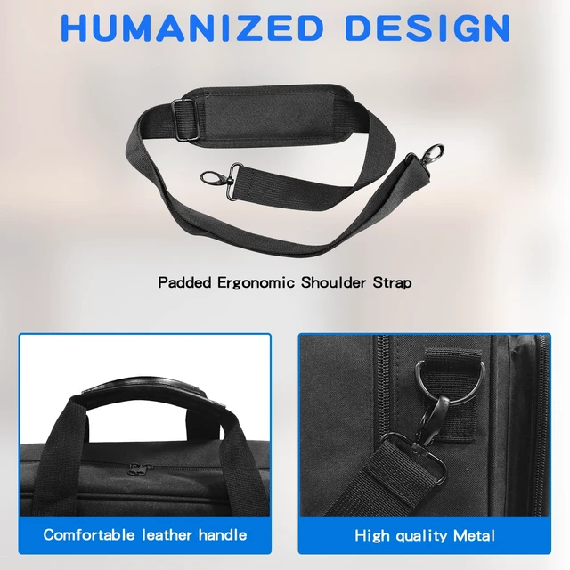 Alt view image 4 of 5 - HarvMax Portable Mobile Printer Storage Bag, Laptop Briefcase, Premium Laptop Case, Holds Up to 17.3-inch Laptop for Travel, Business, Men, Women