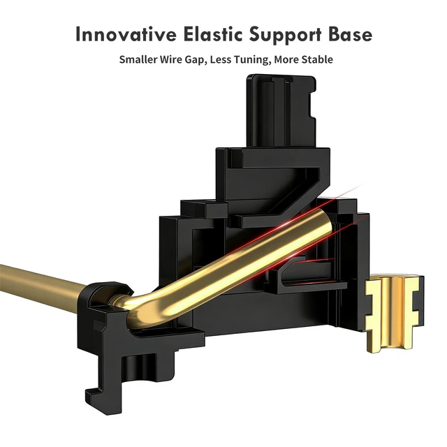 Alt view image 2 of 5 - DUROCK Stabilizer V3, Screw in Stabilizers with 2u 6.25u 7u Wires, PCB Mount Keyboard Stabilizers for Mechanical Keyboards (V3 Black Gold 100% Kit)