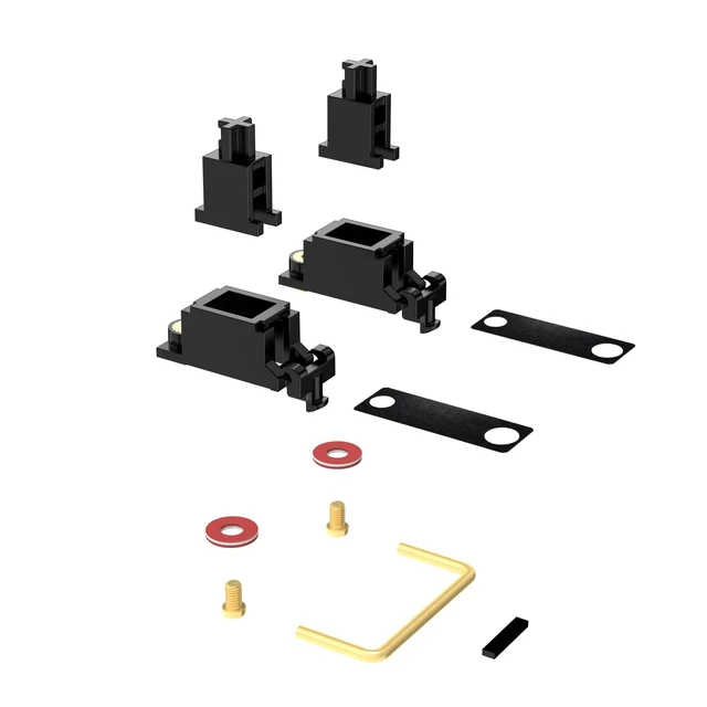 Alt view image 4 of 5 - DUROCK Stabilizer V3, Screw in Stabilizers with 2u 6.25u 7u Wires, PCB Mount Keyboard Stabilizers for Mechanical Keyboards (V3 Black Gold 100% Kit)
