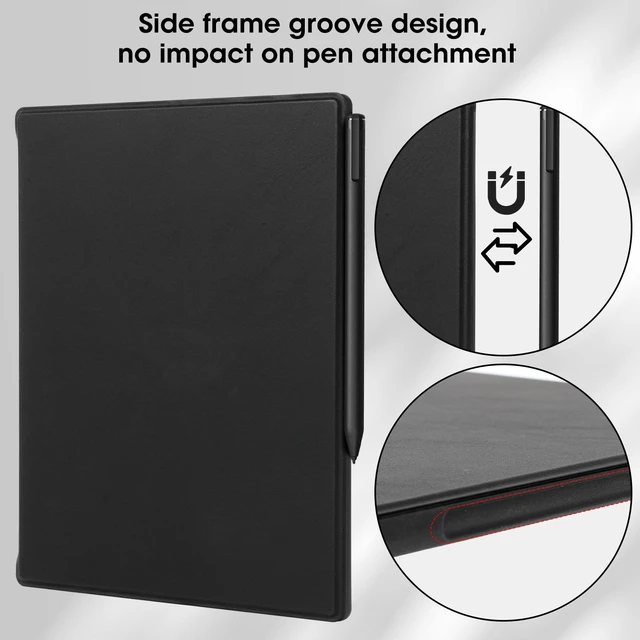 Alt view image 5 of 5 - Ex-Writing Case for Remarkable 2 Tablet 10.3", Full Protection Design, Exceptionally Textured Premium UP Leather, Book Folio Design, Lightweight and Minimalistic.(Black)