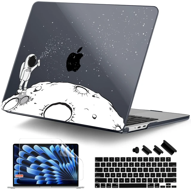 Main image of DONGKE Compatible with M5 MacBook Air 15 inch Case 2026 2025-2023 A3448 A3241 A3114 A2941 M4 M3 M2 Liquid Retina Display Touch ID, Protective Hard Shell Cover & Keyboard Skin - Astronaut