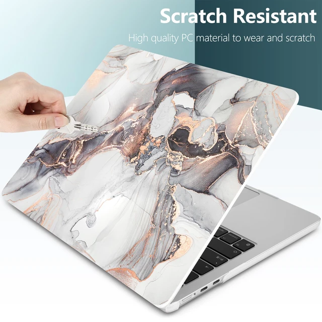 Alt view image 3 of 5 - DONGKE Compatible with M5 MacBook Air 15 inch Case 2026 2025-2023 A3448 A3241 A3114 A2941 M4 M3 M2 Liquid Retina Display Touch ID, Protective Hard Shell Cover & Keyboard Skin - Abstract Marble