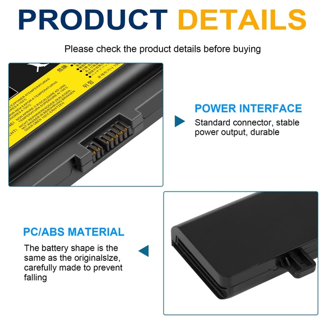 Alt view image 3 of 5 - Fancy Buying 75+ B590 E430 E530 E540 0A36311 Laptop Battery for ThinkPad E431 E435 E440 E445 E531 E535 E545 45N1048 45N1049 45N1043 45N1042