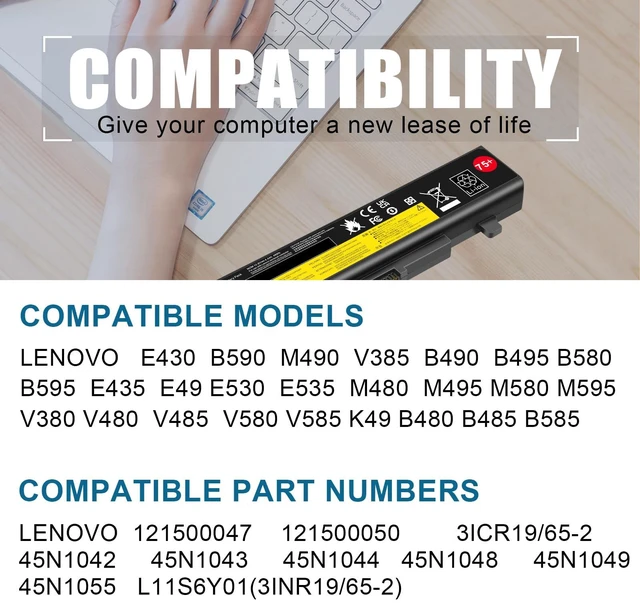 Alt view image 5 of 5 - Fancy Buying 75+ B590 E430 E530 E540 0A36311 Laptop Battery for ThinkPad E431 E435 E440 E445 E531 E535 E545 45N1048 45N1049 45N1043 45N1042