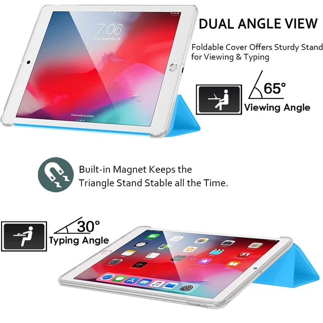 Alt view image 4 of 5 - DuraSafe Cases for iPad Air 1st 2013 9.7 inch Case A1474 MD785LL/A MD788LL/A MD788CH/A A1475 MD786LL/A MD789LL/A MD787LL/A MD898LL/A ME906LL/A A1476 ME993LL/A ME999LL/A MF020LL/A MF021LL/A - Blue