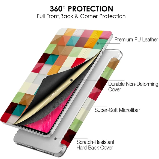 Alt view image 4 of 5 - DuraSafe Cases for iPad Pro 11 inch 4th 3rd 2nd Gen PC Case A2759 MNXE3LL/A MNXD3LL/A A2435 MNXG3LL/A MNXF3LL/A MNXH3LL/A A2762 A2761 MNXN3LL/A MP553LL/A A2377 MHQR3LL/A MHQT3LL/A A2228 - Color Grid