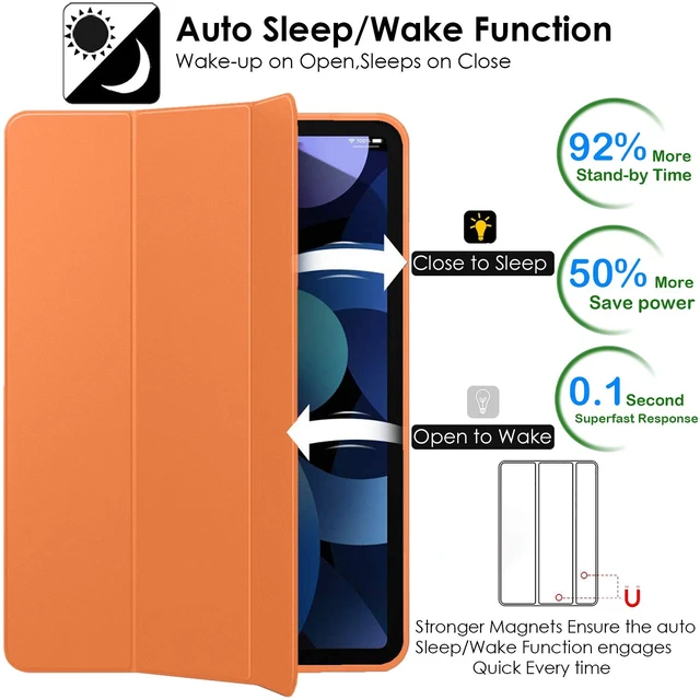 Alt view image 4 of 5 - DuraSafe Latest iPad 10th Gen 2022 10.9 inch Case A2696 A2757 A2777 MPQ13LL/A MPQ33LL/A MPQ03LL/A MPQ23LL/A MPQ93LL/A MPQC3LL/A MPQ83LL/A MPQA3LL/A MQ6K3LL/A MQ6L3LL/A - Orange