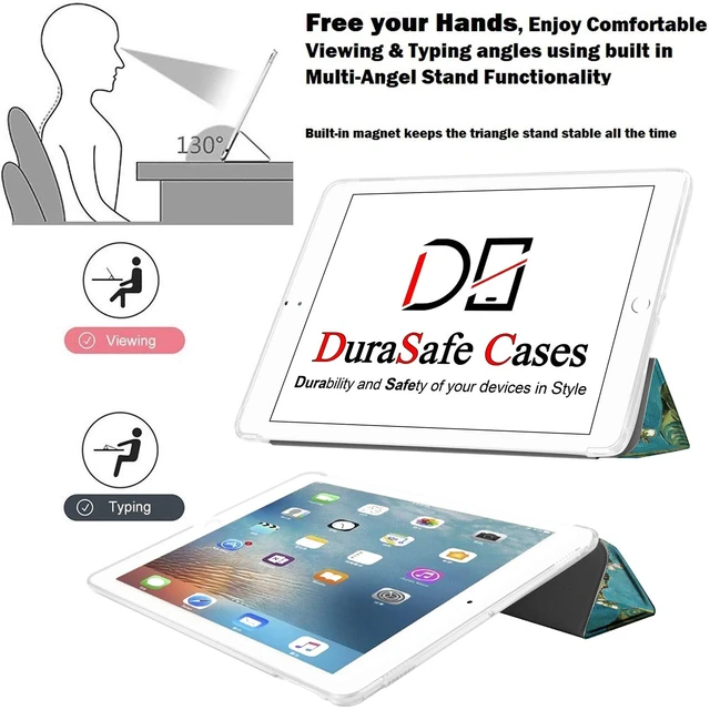 Alt view image 4 of 5 - DuraSafe Cases for iPad Pro 9.7 inch 2016 Case A1673 MLMP2LL/A MM172LL/A MLMN2LL/A MLMQ2LL/A A1674 A1675 MLMW2LL/A MLMX2LL/A MM192LL/A MLMV2LL/A MLN02LL/A MLMY2LL/A MLN12LL/A MM1A2LL/A - Blossom