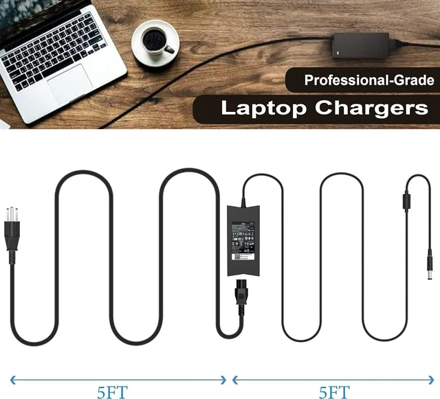 Alt view image 4 of 5 - SZGUDULO 130W Laptop Charger for Dell XPS Inspiron Precision Power Cord
