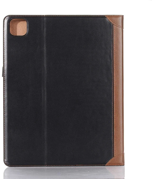 Alt view image 2 of 5 - iPad Pro 13'' (M5 2025) (M4 2024) Case, DMaos Vintage Book Synthetic Leather Stand Folio Smart Cover, Auto Sleep/Wake, Business Document Card Holder - Black