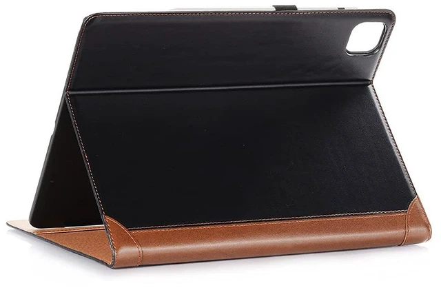 Alt view image 5 of 5 - iPad Pro 13'' (M5 2025) (M4 2024) Case, DMaos Vintage Book Synthetic Leather Stand Folio Smart Cover, Auto Sleep/Wake, Business Document Card Holder - Black