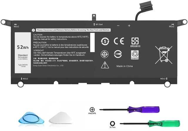 Main image of COWOOGMZ DXGH8 Battery Replacement for Dell XPS 13 9370 9380 I nspiron 13 7390 2-in-1 5390 5391 14 7490 Latitude 3301 E3301 Vostro 5390 5391 0H754V H754V G8VCF G8VCF6C P113G001 P82G P82G001 7.6V 52