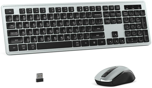 Main image of MPTOG Wireless Keyboard and Mouse Combo for PC and Laptop (Gray)
