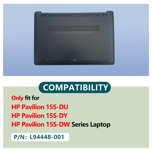 Alt view image 2 of 5 - D-KXCPELE Replacement Laptop LCD Cover Back Rear Top Lid for 15S-DU 15S-DY 15S-DW M03725-001,L94448-001,L94450-001,M31084-001 (Gray)