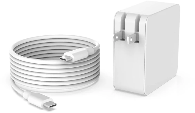 Main image of 65W Fast Charger Fit for Samsung Laptop Charger, Galaxy Book Pro, Pro 360, Notebook, Ep-Ta865 More Devices with USB Type C Connector, Foldable Scratch-Resistant Plug, PD, Detachable 7.5FT Cable