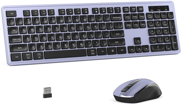 Main image of MPTOG Wireless Keyboard and Mouse Combo for PC and Laptop (Purple)