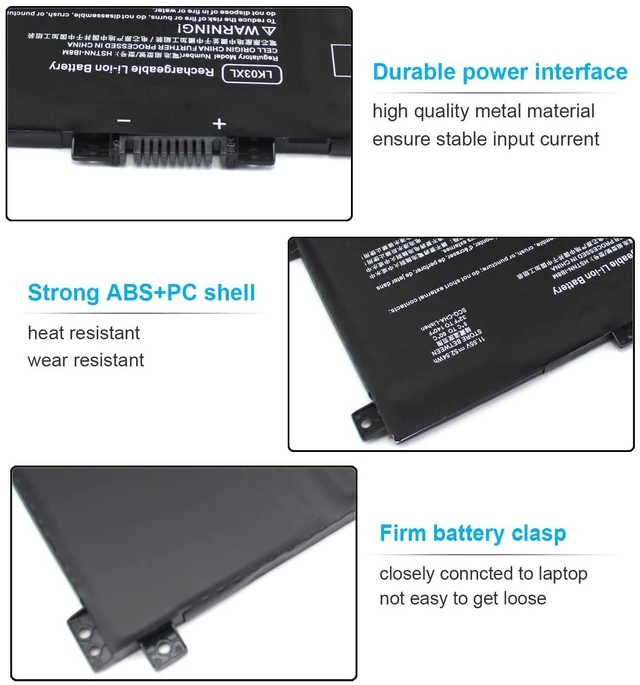 Alt view image 3 of 5 - LK03XL l09281-855 Battery for HP Envy X360 15-bp 15-bq 17-ae 17m-ae 17m-ae0xx 15m-bp112dx 15m-bp111dx 15m-bp011dx 15m-bp012dx 15m-bp1xx 15m-bq1xx 15m-cn0011dx 15m-cn0012dx L09280-855 916814-855