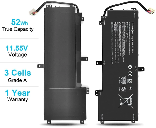 Alt view image 5 of 5 - 52Wh VS03XL 849313-856 Battery Replacement for HP Envy 15t-as100 15t-as000 15-as000 15-as100 15-as133cl 15-as043cl 15-as020nr 15-as031nr 15-as027cl 15-as182cl 849047-541 849313-850 HSTNN-UB6Y 11.55V