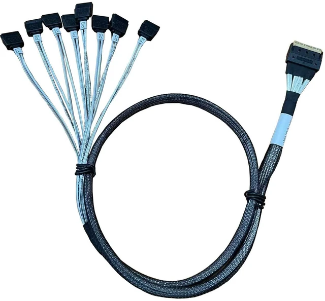 Main image of DiliVing X8 to 8*,- 74P to 8* 7P, SlimSAS Host/RAID to SATA Target HD, 85CM Cable