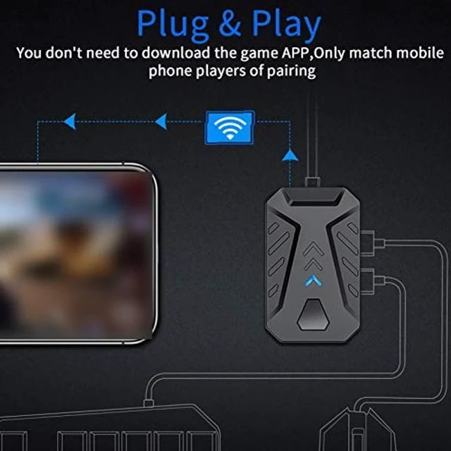 Alt view image 3 of 5 - Cuifati Gaming Keyboard Mouse Converter Adapter, BT 4.0 Connection, Fast Charging, Adjustable Stand,for Android only (Mix Pro Comes Standard)