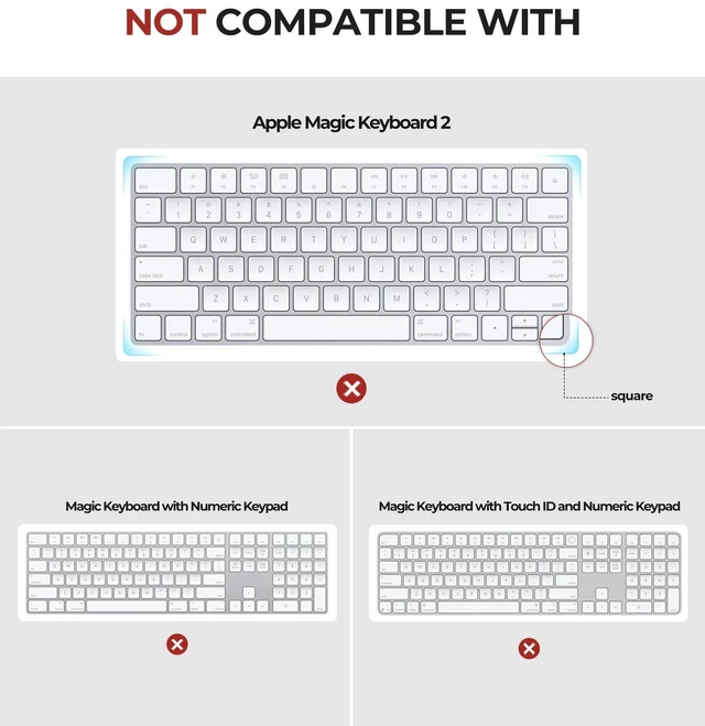 Alt view image 3 of 5 - Dexnor Case for Apple Magic Keyboard with Touch ID/Lock Key 2021/2025