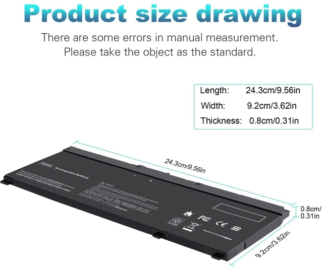 Alt view image 2 of 5 - 70Wh SR03XL SR04XL SRO4XL Laptop Battery for Hp 917678-171 917678-1B1 917678-2B1 917724-855 HSTNN-DB7W HSTNN-IB7Z HSTNN-IB72 TPN-C133 TPN-C134 TPN-Q193 15-CB000 15-CE015DX 15-CE000 15-DC0000 Series