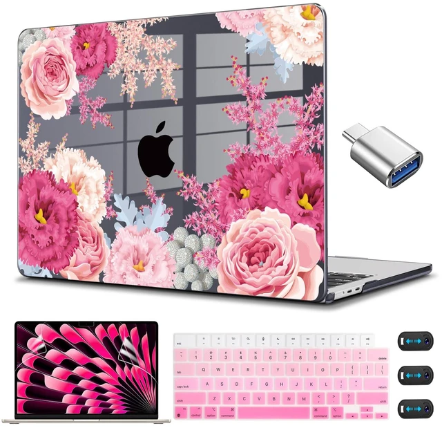 Main image of CISSOOK for MacBook Air 15 inch Case 2023 2024 2025 2026 M2 M3 M4 M5 Floral