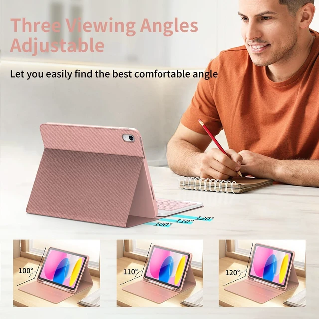 Alt view image 4 of 5 - COO Keyboard Case for iPad A16 11th/10th Gen, Detachable Bluetooth Keyboard