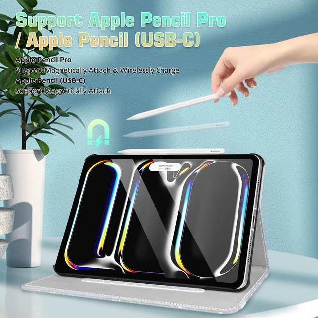 Alt view image 2 of 5 - Casewind for iPad Pro 13 Inch Case 2024(M4/7th Gen)Glitter iPad Pro 13 Case