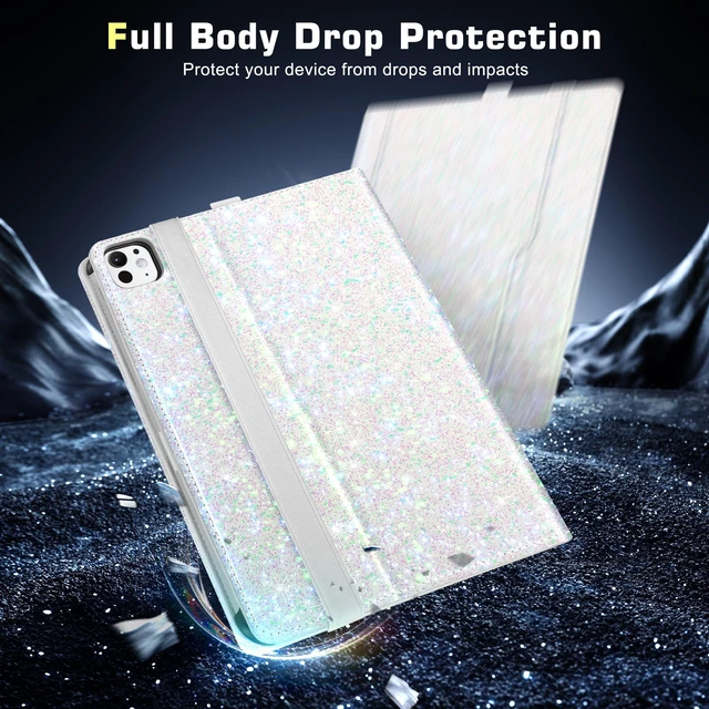 Alt view image 4 of 5 - Casewind for iPad Pro 13 Inch Case 2024(M4/7th Gen)Glitter iPad Pro 13 Case
