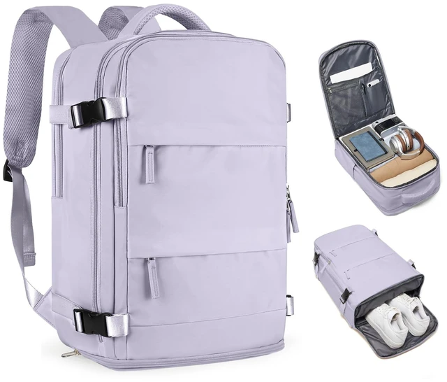 Main image of coofay Large Carry On Backpack Flight Approved Personal Item Travel Backpack For Women Airline Approved Waterproof Sports Luggage Backpack Casual Daypack Small Hiking Backpack Purple Backpack