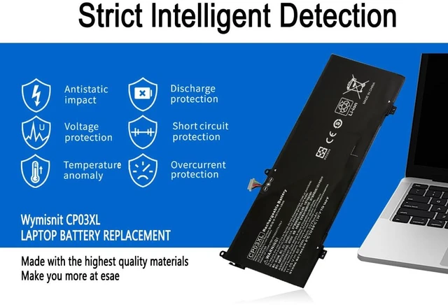 Alt view image 5 of 5 - CP03XL Battery for HP Spectre X360 13 13-ae0xx 13-ae013dx 13-ae014dx 13-ae011dx 13-ae012dx 13-ae000 13-ae049ng 13-ae040ng 13-ae006no 13-ae001ng Series 929066-421 929072-855 CPO3XL CP03060XL HSTNN-LB8