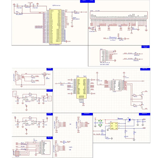Alt view image 5 of 5 - DIYmalls 4.3 inch ESP32-S3 Display ESP32-8048S043C_I Capacitive Touchscreen