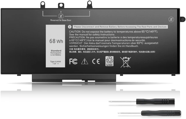 Main image of New 68Wh GJKNX Laptop Battery Replacement for Dell Latitude 5490 5480 5580 5590 5280 5288 5488 5591 5491 5495 E5480 E5580 E5490 E5590 Precision 15 3520 3530 Series Fits GD1JP DY9NT 5YHR4 451-BBZG 7