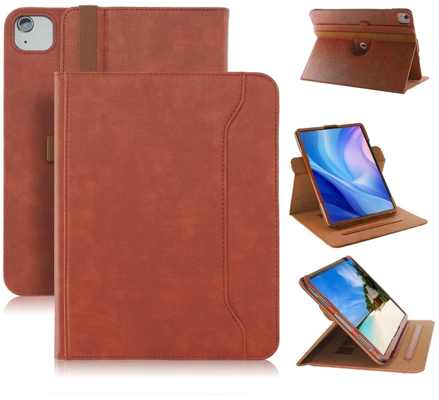 Main image of DINGGUAGUA Compatible with Apple iPad Pro Case M4 M5 13inch 2025/2024 iPad Air (M2) 13" PU Leather Business Cover for iPad Pro 12.9 inch 2022 with 360 Degree Swiveling Cases Auto Wake/Sleep,Brown