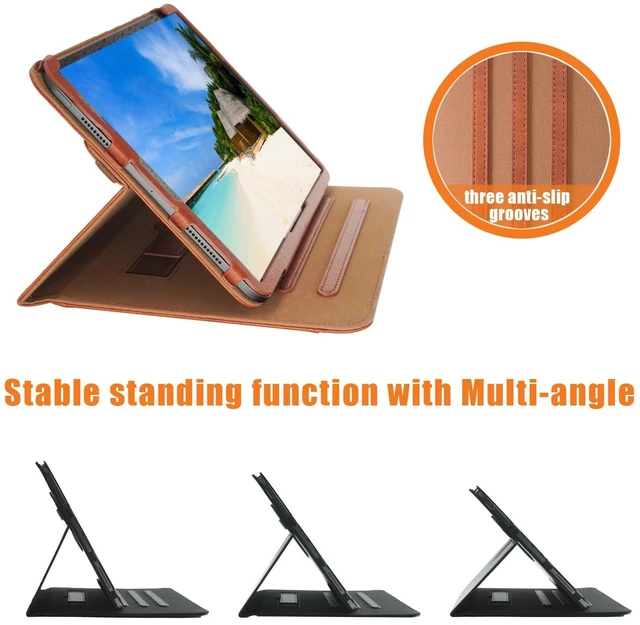 Alt view image 2 of 5 - DINGGUAGUA Compatible with Apple iPad Pro Case M4 M5 13inch 2025/2024 iPad Air (M2) 13" PU Leather Business Cover for iPad Pro 12.9 inch 2022 with 360 Degree Swiveling Cases Auto Wake/Sleep,Brown