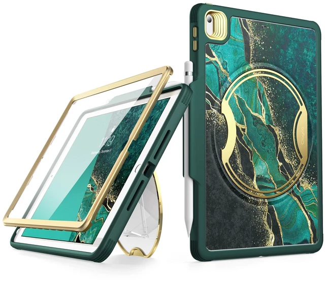 Main image of Clayco Nebula Case for iPad 9th/8th/7th Generation Case 10.2 Inch 2021/2020/2019, Multi-Angle Viewing Full Body Stand Cover for iPad 10.2" with Built-in Screen Protector & Pencil Holder, Prasio
