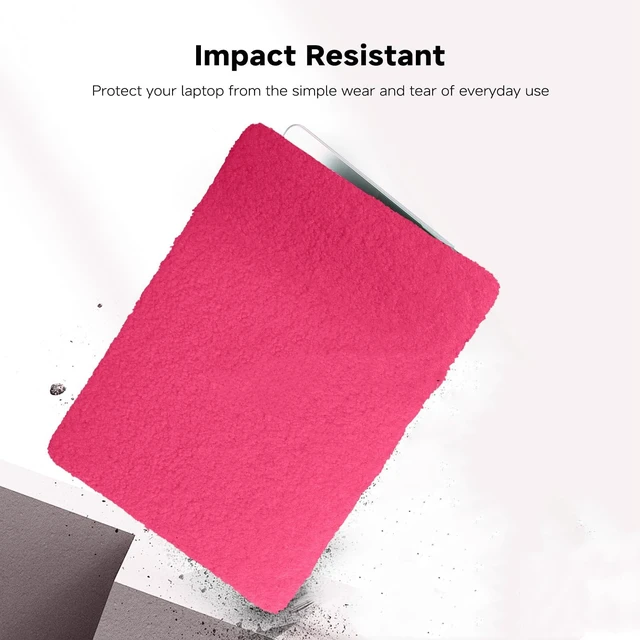Alt view image 3 of 5 - BYCeKe for MacBook Pro 13 Inch Case 2016-2026 M2 M1,Hot Pink Fax Fur