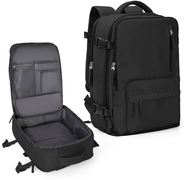 Main image of coowoz Travel Backpack For Women Men Airline Approved,Black Carry On Backpack,Large Hiking Laptop College Backpacks Waterproof Outdoor Sports Rucksack Casual Daypack Fit 15.6 Inch Backpacks