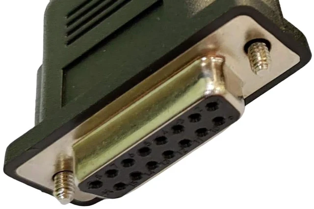 Alt view image 2 of 5 - Compucableplususa.com Best Industrial Serial DB15 D-Sub15 Pin Female RS232 Serial Cable with Bare Wire - 28 AWG with Black PVC Jacket (Female, 10 Feet)